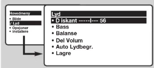 PHILIPS 28PT5008 - Justering av lyden - 1