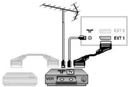 PHILIPS 28PT5008 - Oheislaitteiden liittäminen - 1