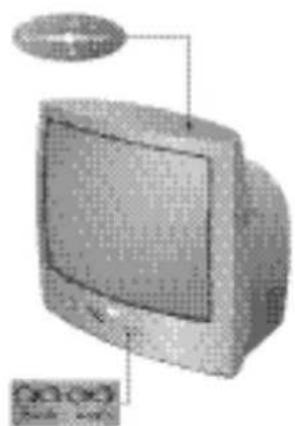 PHILIPS 28PT4504 - Toetsen van het TV toestel - 1
