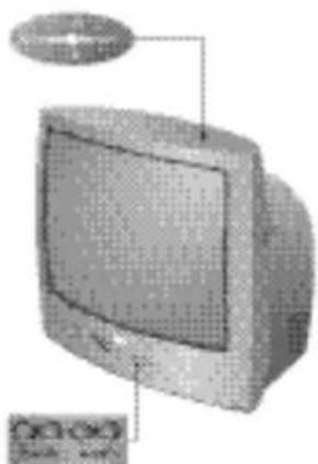 PHILIPS 28PT4504 - Die Tasten des Fernsehgerätes - 1