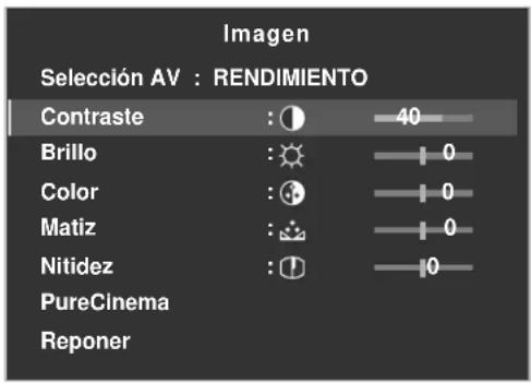 PIONEER PDP6020FD - Ajuste de imagen general (vídeo) para una fuente de AV - 1