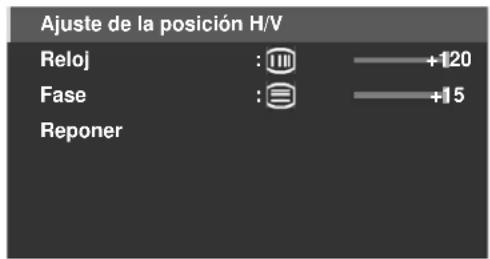 PIONEER PDP6020FD - Ajuste manual de la posición de la imagen y del reloj - 1