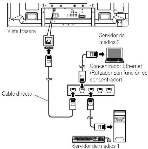 PIONEER PDP6020FD - Conexión vía un concentrador Ethernet - 1