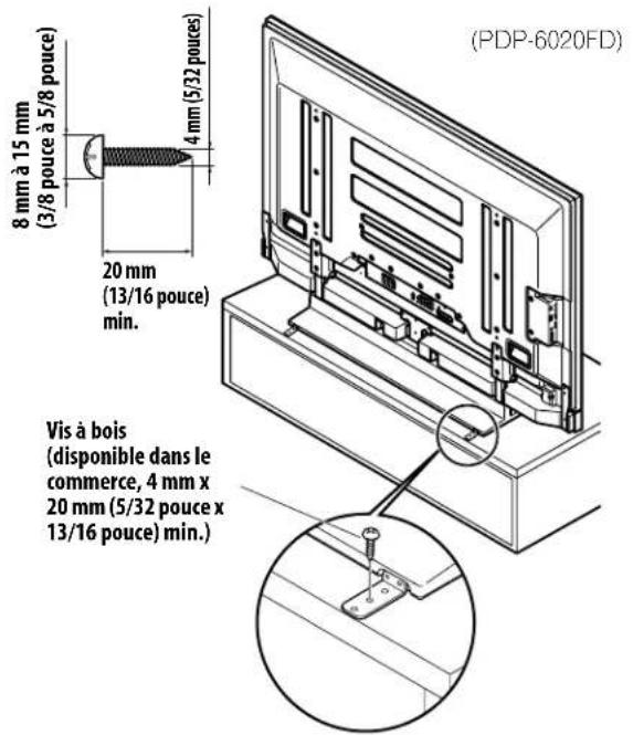 PIONEER PDP6020FD - Crochets recommandés: Diamètre nominal de 8 mm, longueur de 12 mm à 18 mm (0,5 pouce à 0,7 pouce) - 2