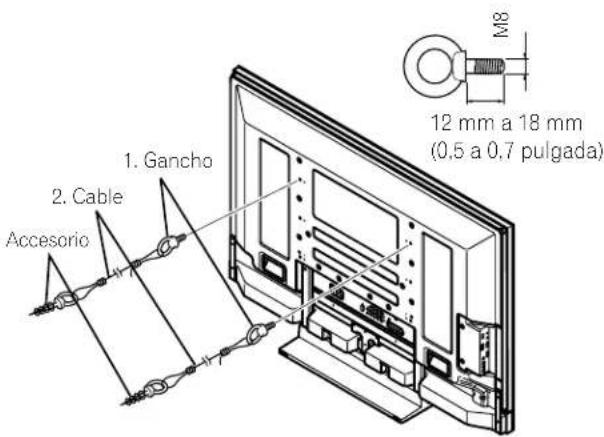 PIONEER PDP6020FD - Gancho recomendado: Diámetro nominal de 8 mm (3/8 pulgada), largo de 12 mm a 18 mm (0,5 a 0,7 pulgada) - 1