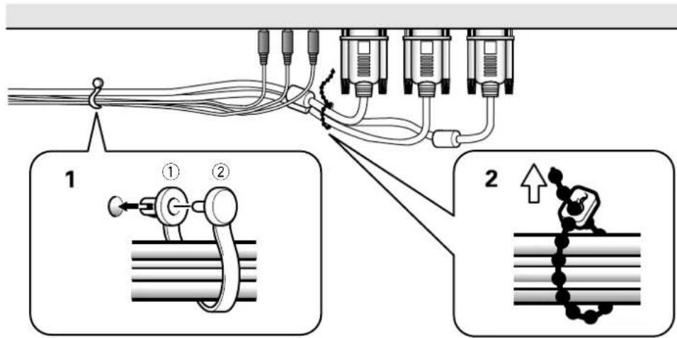 PIONEER PDP50MXE20 - Leiden van de kabels - 1