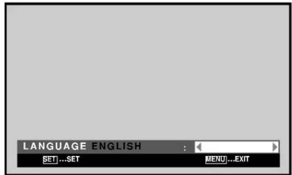 PIONEER PDP50MXE20 - Use the / buttons to select [LANGUAGE], then press the SET button. - 1