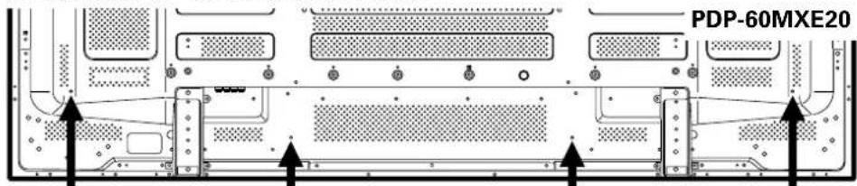 PIONEER PDP50MXE20 - Para colocar las abrazaderas rápidas en la pantalla - 1