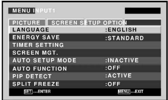 PIONEER PDP50MXE20 - Use the  buttons to select [OPTION]. - 1