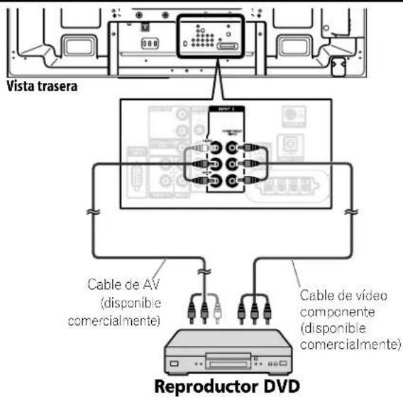 PIONEER PDP5020FD - Conexión de un reproductor DVD: Conexión de un receptor de AV: - 1