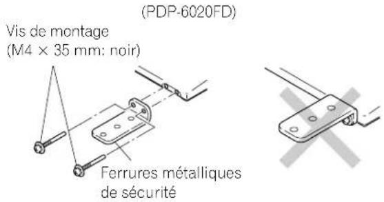 PIONEER PDP5020FD - Fixation du support au téléviseur - 2