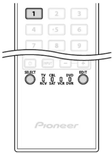 PIONEER PDP5020FD - Asignación de un número de fabricante al mando a distancia - 1
