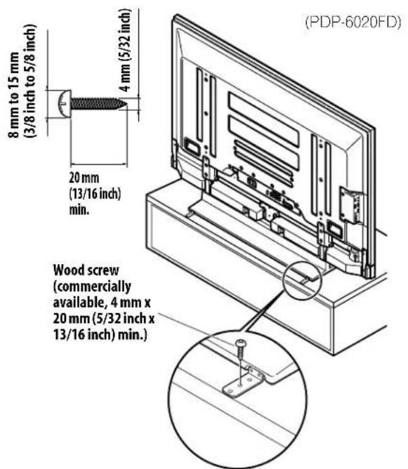 PIONEER PDP5020FD - Recommended hook: Nominal diameter 8 mm (3/8 inch), length 12 mm to 18 mm (0.5 inches to 0.7 inches) - 2