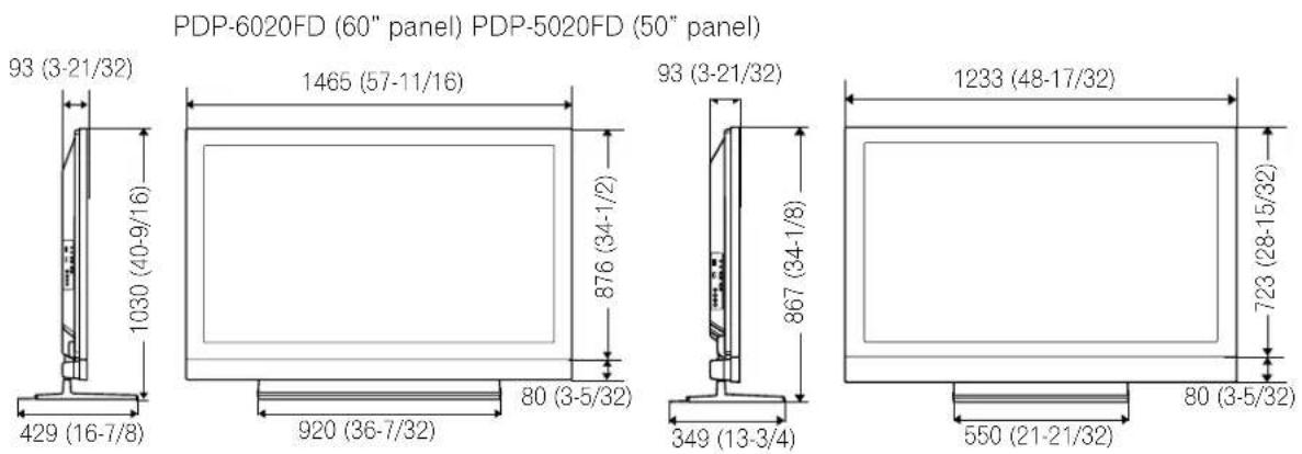 PIONEER PDP5020FD - Dimensions - 1
