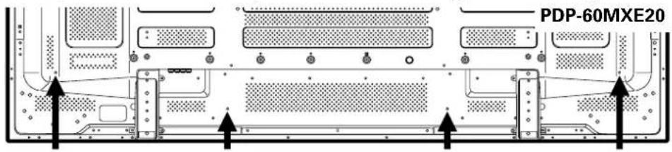 PIONEER PDP42MXE20 - Vastmaken van de snelklemen aan het plasmascherm - 1