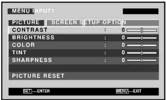 PIONEER PDP42MXE20 - Presione el botón MENU para visualizar la pantalla del menu. - 1