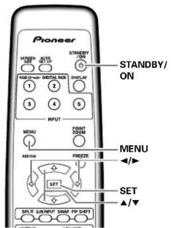 PIONEER PDP60MXE20 - Predisposizione della lingua di visualizzazione sullo schermo (Segnale video) - 1