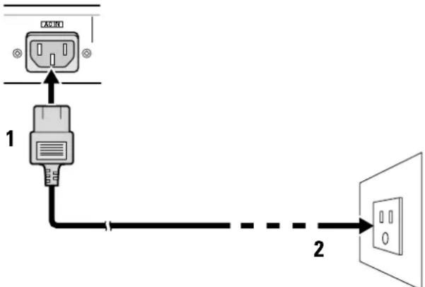 PIONEER PDP60MXE20 - Anschluss des Netzkabels - 1