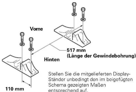 PIONEER PDP60MXE20 - Aufstellung unter Verwendung der mitgelieferten Display-Ständer (PDP-42MXE20) - 1