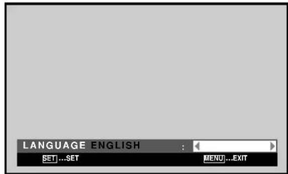 PIONEER PDP60MXE20 - Use the / buttons to select [LANGUAGE], then press the SET button. - 1