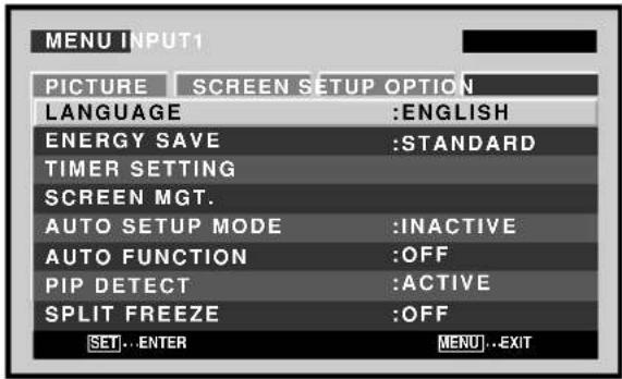 PIONEER PDP60MXE20 - Predisposizione della lingua di visualizzazione sullo schermo (Segnale del computer) - 4