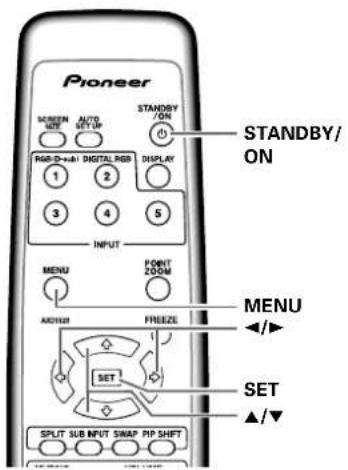 PIONEER PDP60MXE20 - 設定螢幕顯示語言（電腦訊號） - 1
