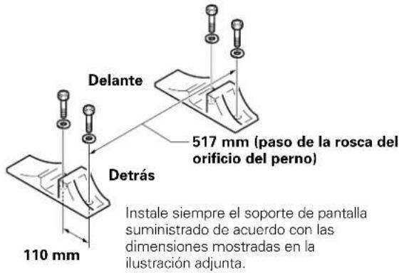 PIONEER PDP60MXE20 - Fije los soportes suministrados a la superficie de instalacion por cada uno de los 4 orificios preparados employando los pernos M8 de vente en las tiendas del ramo. - 1