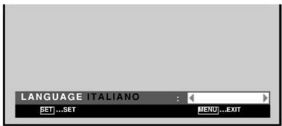 PIONEER PDP60MXE20 - Agire opportunamente sui tasti  e  sino a selezionare la lingua desiderata. - 2