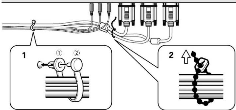 PIONEER PDP60MXE20 - Verlegung der Kabel - 1