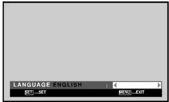 PIONEER PDP60MXE20 - Gebruik de / toetsen om [LANGUAGE] te kiezen en druk verzolgens op de SET toets. - 1