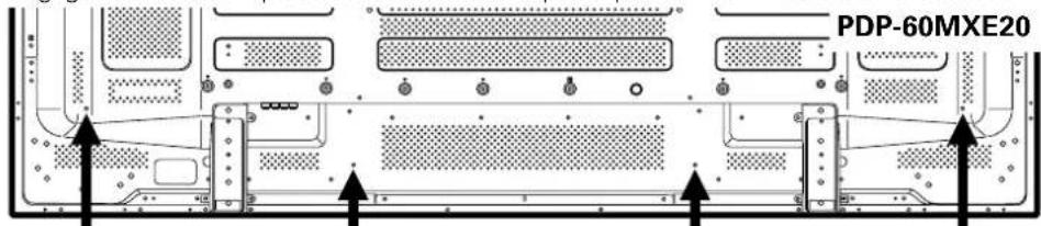 PIONEER PDP60MXE20 - Fixation des colliers rapides à l'écran à plasma - 1