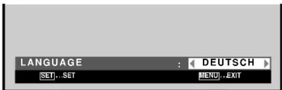 PIONEER PDP60MXE20 - Einstellen der Sprache der eingeblendenten Menüs (Computersignal) - 8