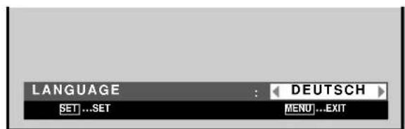 PIONEER PDP60MXE20 - Einstellen der Sprache der eingeblendenten Menüs (Videosignal) - 7