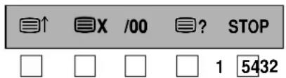 ↑ X /00 ? STOP 1 5432