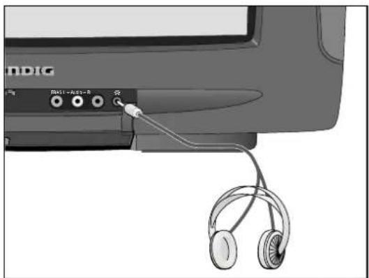 GRUNDIG ST 55 800 TEXT - Connecting a Headphone - 1