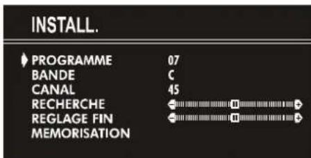 JVC AV14BM8S - Programmation manuelle d'une chaîne dans un numéro de station : - 1