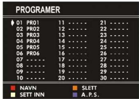 JVC AV14BM8S - PROGRAMER (Stille inn)-meny - 1