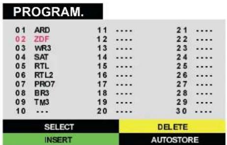 JVC AV28BT70EP - PROGRAM. (Programming) Menu - 1