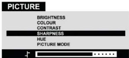 JVC AV28BT70EP - Setting Sharpness: - 1