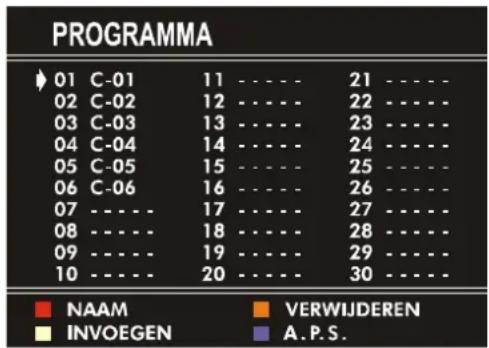 JVC AV21KT1S - Menu "PROGRAMMA" - 1