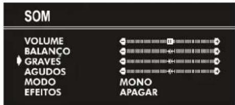 JVC AV21KT1S - Configuração dos níveis de baixos: - 1