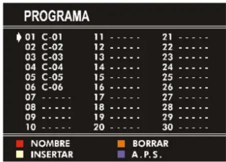JVC AV21KT1S - Menú Programa - 1