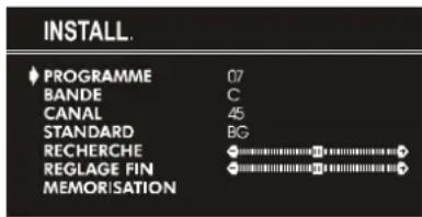 JVC AV21KT1S - Programmation manuelle d'une chaîne dans un numéro de station : - 1