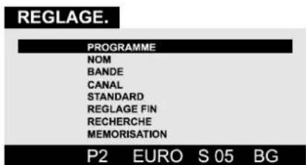 JVC AV21BT70EP - Menu Réglage - 1