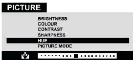 JVC AV21BT70EP - Setting Hue (In AV mode only) : - 1