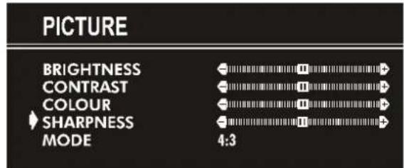 JVC AV14BM8EPS - Setting Sharpness: - 1