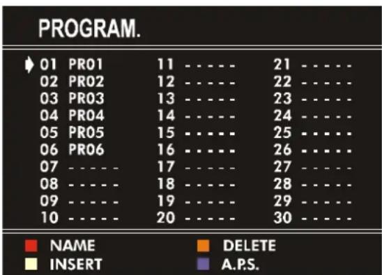 JVC AV14BM8EPS - Program. (Programming) Menu - 1