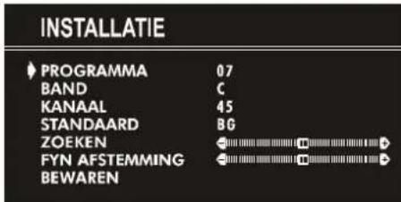 JVC AV14BM8EPS - Kanaal handmatig in een programmanummer zetten: - 1