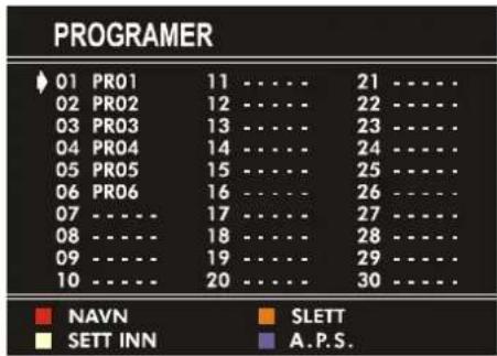 JVC AV21BJ8ENS - PROGRAMER (Stille inn)-meny - 1
