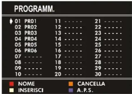 JVC AV14BM8ENS - Menu PROGRAMM. (Programmazione) - 1